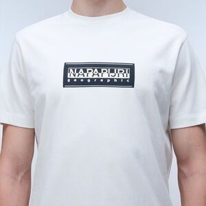 Napapijri Men's White T-Shirt Sz Large